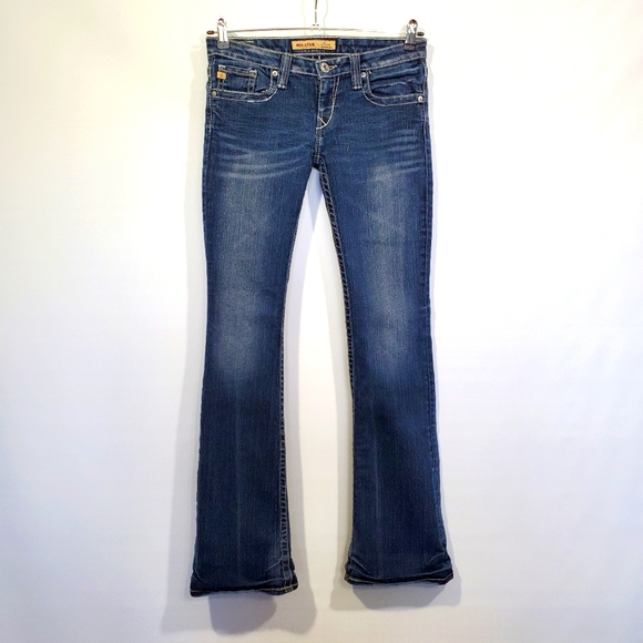 BIG STAR Women's Size 29L Sweet Ultra Low Rise Bootcut Jeans Flap Back Pockets - Picture 2 of 7